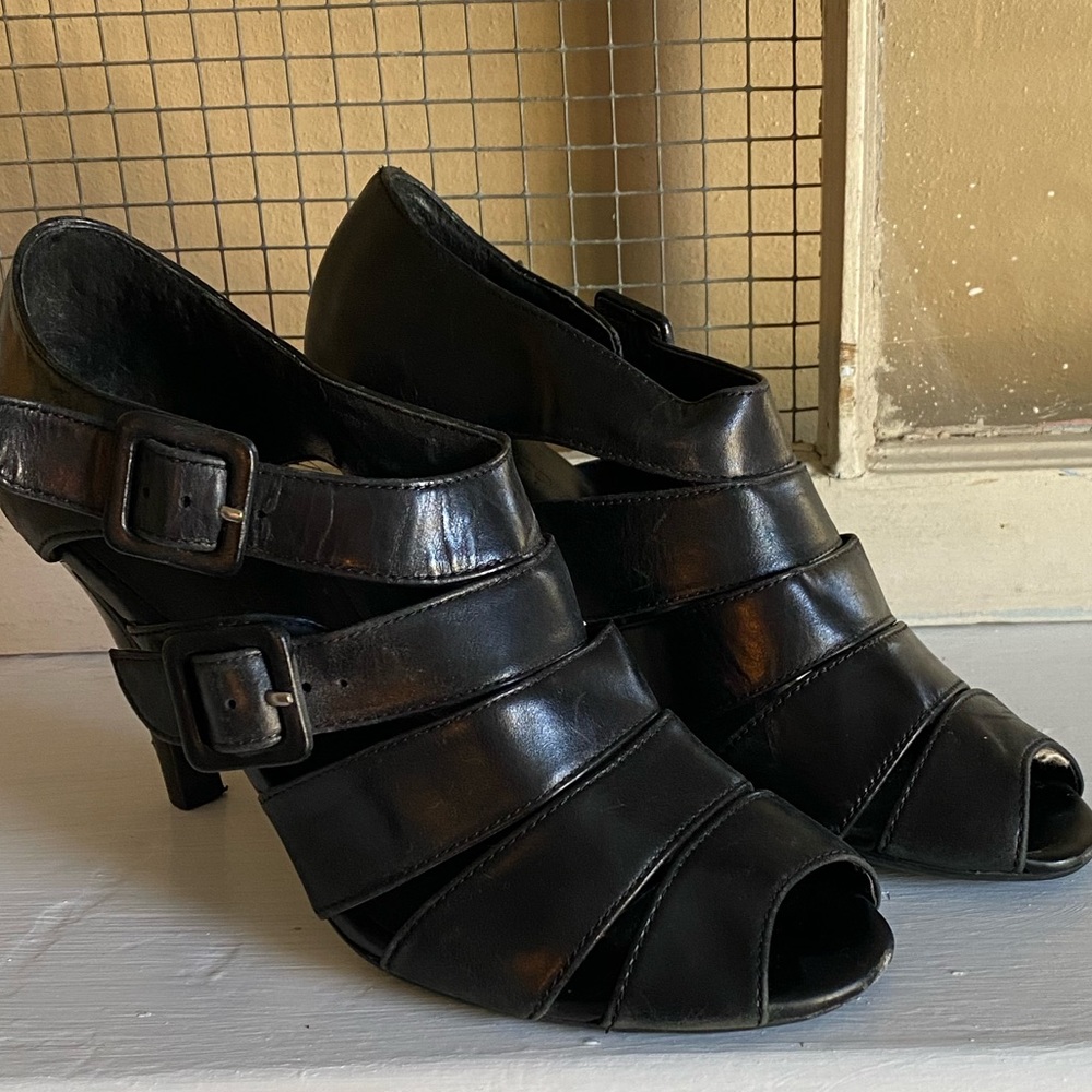 MIDI Ankle Open Toed Heels